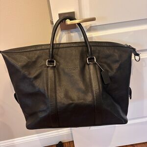 Coach Black Leather Duffel Bag